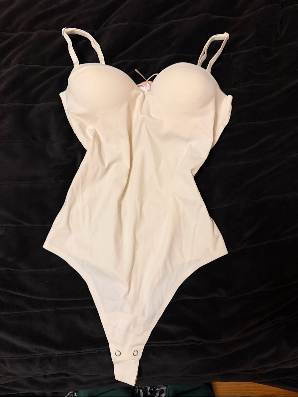 Seamless Cream Shaping Bodysuit with Underwire Support